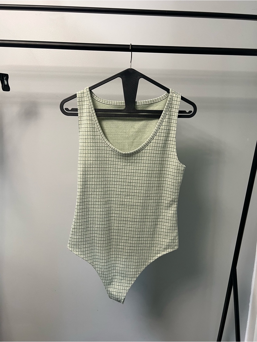 American Eagle Light Sage Green Ribbed Bodysuit